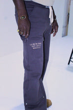 Load image into Gallery viewer, F/W ‘25 Charcoal Grey Sweatpants w/ Tan Logo
