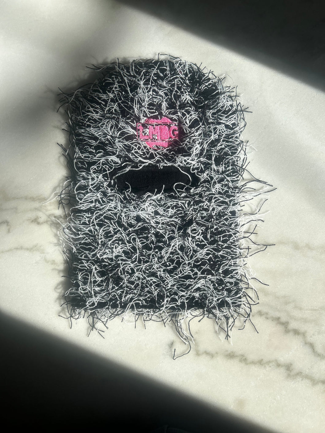 B/W L.M.B.G. Balaclava w/ Pink Logo