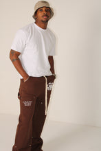 Load image into Gallery viewer, F/W ‘25 Brown Sweatpants w/ White Logo
