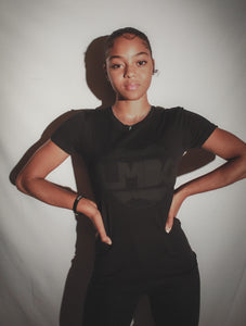 LMBG Original Logo Tee (Black/Black)- Women's